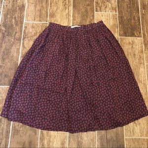 COMME TOI Floral Midi SKIRT Large L